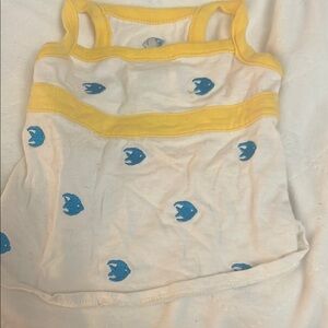 ITEM NEW WITHOUT TAGS Charming Yellow and Blue Dog Fish Tank Top